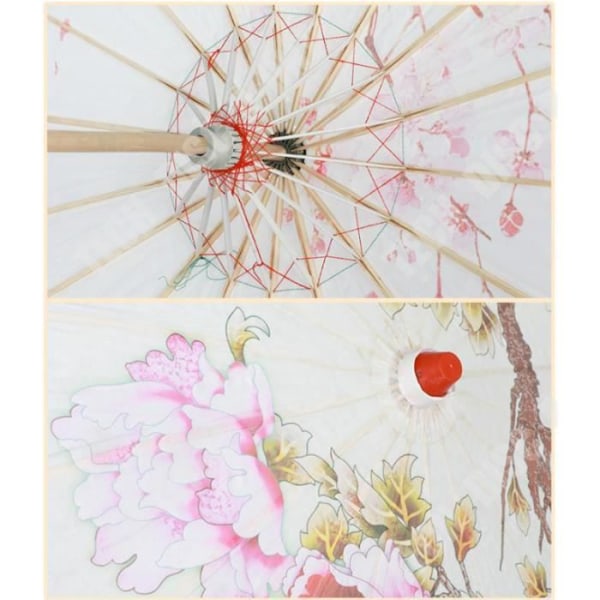 TD® Mini dekorativt paraply handmålat oljepapper rak stång urgammal stil presenthantverk paraply paraply