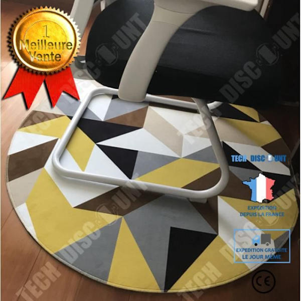 TD® Modern rund matta geometriskt mönster soffbord modell sovrumsgolvmatta hängande korg datorstol tältmatta