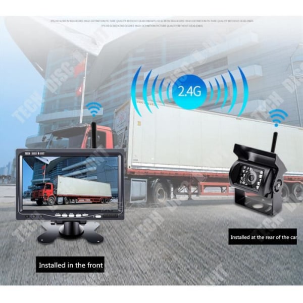 TD® Trådlös backkamera bilskärm gps auto lastbil husbil universal trådbunden modell ombord gps-tillbehör