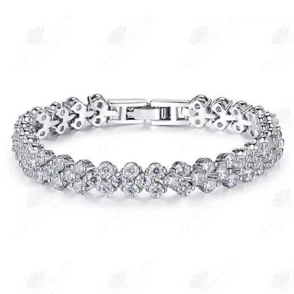 HTBE® Klassisk all-match armbånd til kvinder, luksuriøs høj kvalitets zirkonkrystal, diamant armbånd, niche design af