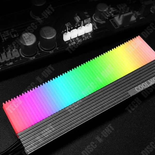 TD® M2.SSD Dual Interface Solid State Hard Drive Radiator Värmeavledning ARGB Shenguang Sync