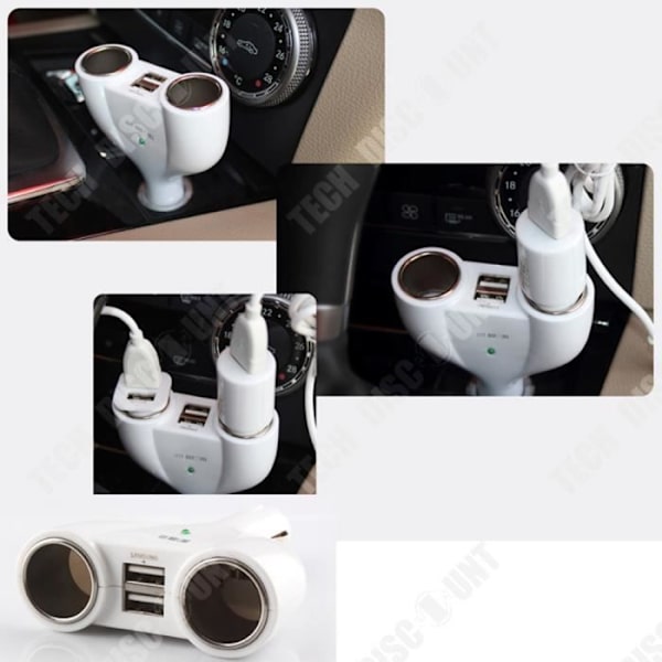 Cigarettändare - TD - Intelligent - Dubbel USB-port - Universal - 3100 mA