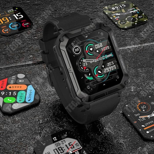 TD® Bluetooth-app smartwatch til udendørs sport med tre discipliner, vandtæt skridttæller smartwatch til multisport.