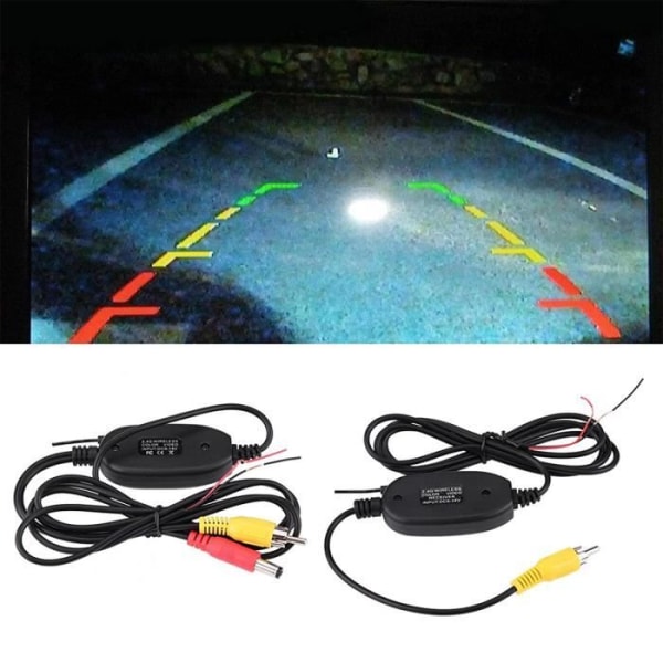 CONFO® kit sändare mottagare sändare Kabel backkamera 2.4G RCA video trådlös bilmonitor bakifrån strömförsörjning s