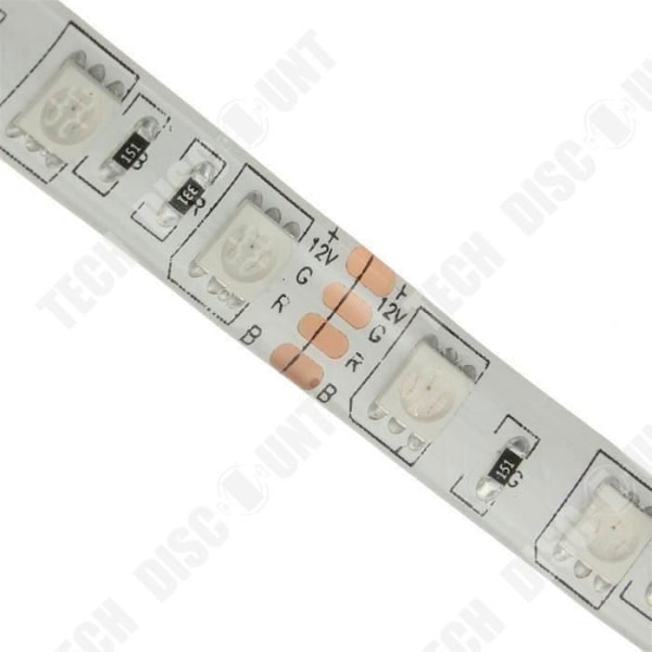 TD® RGB LED-bånd 5 meter 5050 Vandtæt 300 LED Båndlampe + 44-knaps fjernbetjening + Strømforsyning Dekoration af gamingværelse