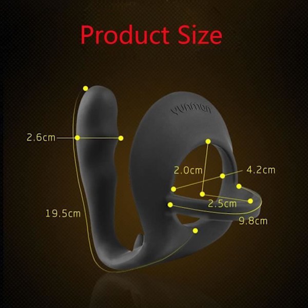 Massager Anal - @zo510 - Silikone Vandtæt - Prostatastimulation - Sort Farve - 135g Svart