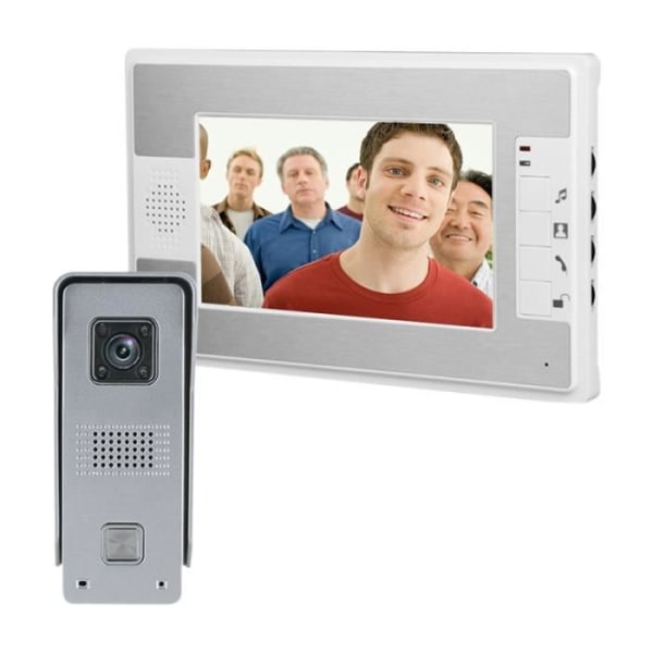 7-tums videodörrtelefon intercom dörrklockasats 1 kamera 1 bildskärm Night Vision (EU-kontakt)
