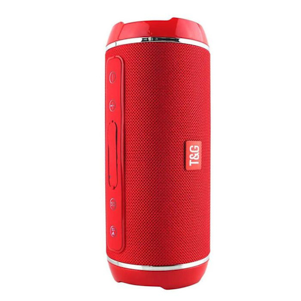 I® War Drum trådløs Bluetooth højttaler dobbelt subwoofer stereo højttaler vandtæt tønde lille højttaler rød Röd