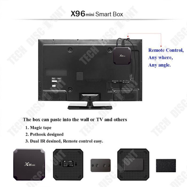 X96 Mini Smart TV Set Top Box 4K Ultra HD TV BOX 16G Wifi Android TV Box Interface HDMI i høj kvalitet Kompatibilitet