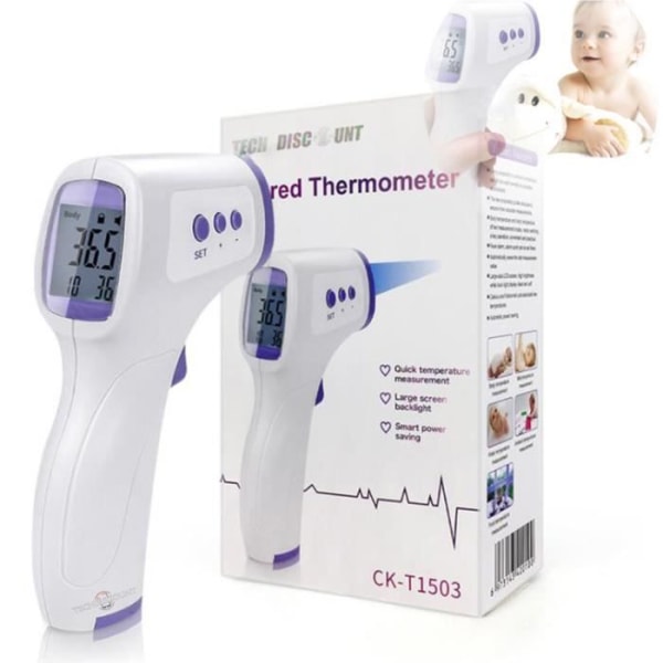 TD®Elektronisk panntermometer beröringsfri digital infraröd LCD-skärm med hög precision panntemperatur bebis vuxen ±0,1°