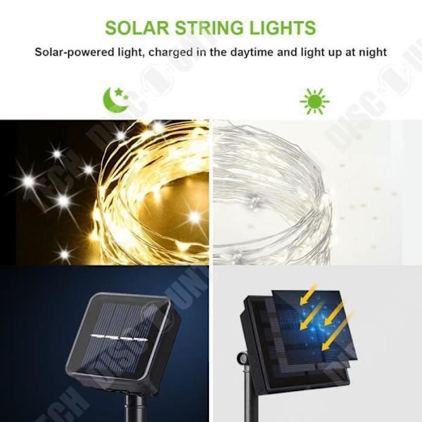 TD® Solar String Lights 20m utomhus, trädgård, uteplats, bröllop och julfest utomhusbelysning tillbehör