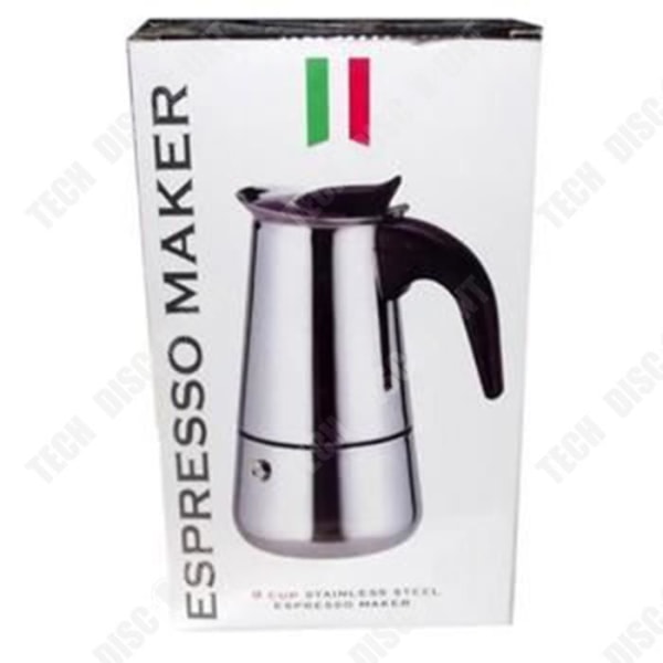 TD® italiensk tekanna i rostfritt stål 50 ml - 9 espressokoppar