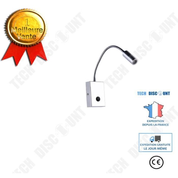 TD® PIPOFLEX vägglampa, matt vit, 4W, 3000K