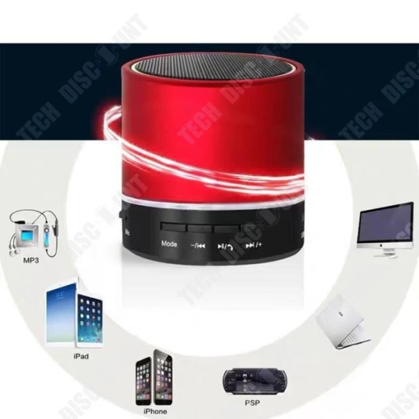 TD® W716S mini trådløs smart bluetooth højttaler sort mini bluetooth højttaler rød smart højttaler højttaler