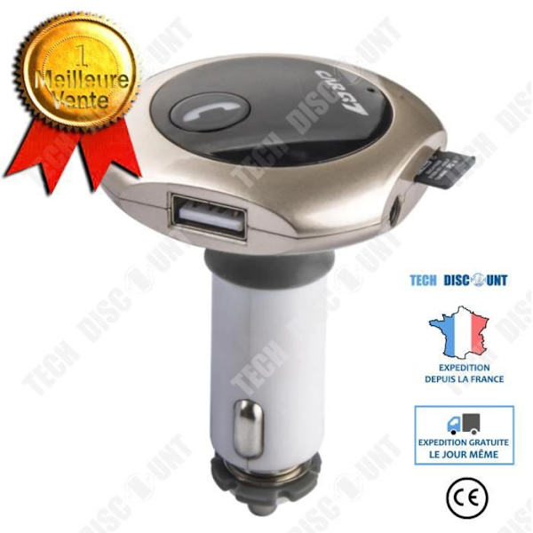 FM Bluetooth-sändare - TD® - Q7 - Handsfree - Dubbel USB-laddare - 360° rotation