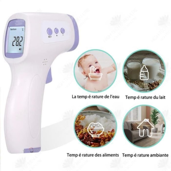 HTBE® Infraröd panntermometer Bärbar Beröringsfri Människokroppstemperaturtermometer Elektronisk termometer utan