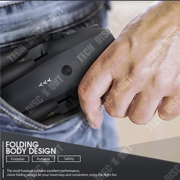 TD® E58 - WIFI 2MP 1080P RC Drone FPV-kamera + 3 batterier Leksak Julklapp HD-flygfotografering Vikbar drönare