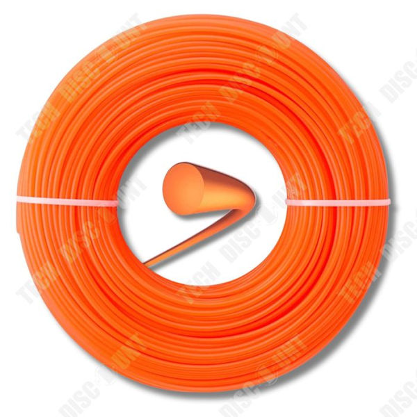 TD 2 stk klippelinje 65m orange græsslåmaskine klippelinje græsslåmaskine nylontråd loop græstrimmer nylontråd klippelinje