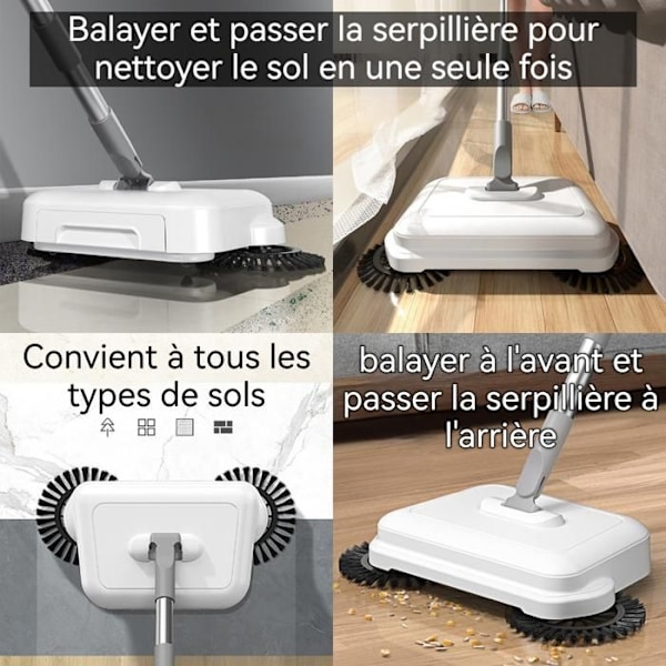 TD® Home Sweep Sladdlös Home Broom Big Power Snabb Ren Damm Rengöring Dammsug Hushållsmanual