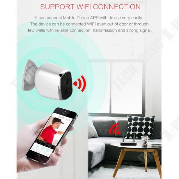 TD® Dörrklocka smart alarm wifi video dörrklocka trådlös video intercom dörrklocka mobiltelefon video fjärrkontroll