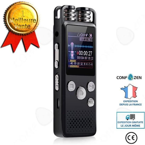 CONFO® Digital Voice Recorder støjreduktion intelligent diktafon indbygget mikrofon højttaler USB genopladelig multifunktion