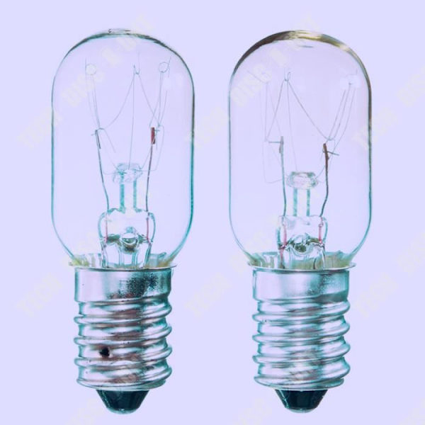 TD® Pakke med 5 Tungsten Filament Køleskabslygter Hvidt Lys AC 220-240 V 5 15W 25W T20 - Lysstærk Holdbar