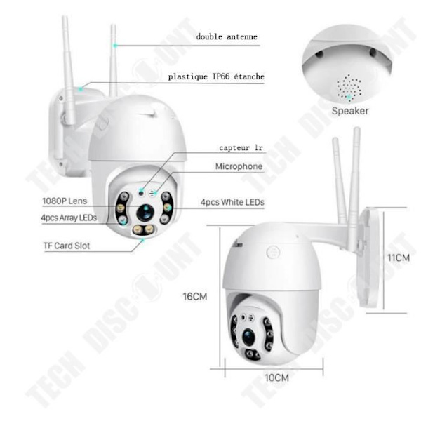 TD® bollmaskin 1080P WIFI minikamera PTZ biljardbollsmaskin Moln vattentät kamera 360 roterande bollmaskin