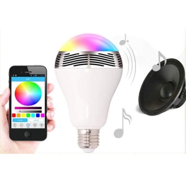 6W E27 RGBW LED Smart Bluetooth-högtalare Glödlampa Lampa för dekoration Musikspelning