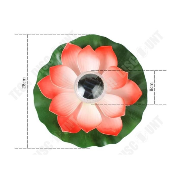 TD® Glödlampa Smart Lamp Utomhus Damm Dekoration- Solar Aquaplaning Lotus Light- Färgglad LED Lotus Lampa