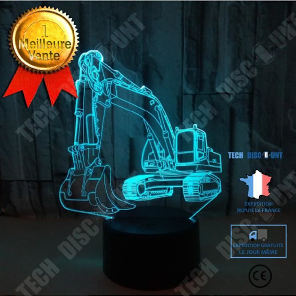 TD® 3D-taktiililiitännäinen yövalo värikäs FKT49