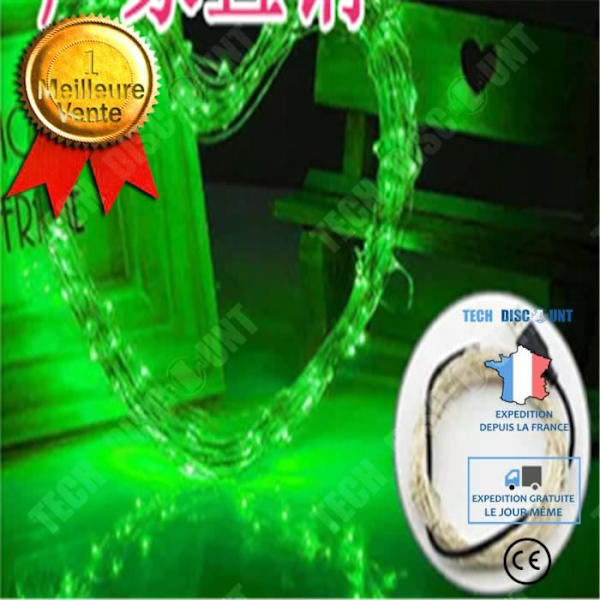 TD® Silver Wire String Lights LED Fairy Lights Christmas Fairy Lights - Modell: Grön 1M 10LEDS - MILEDCA1