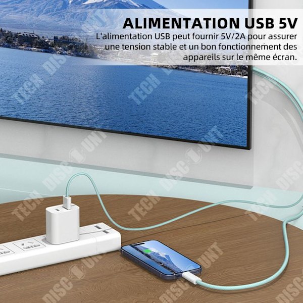 TD USB-kaapeli 1.8M HD 4K 60Hz 5v matkapuhelimille ja tietokoneille PVC-kaapeli USB C - USB C -kaapeli USB C -tyyppi