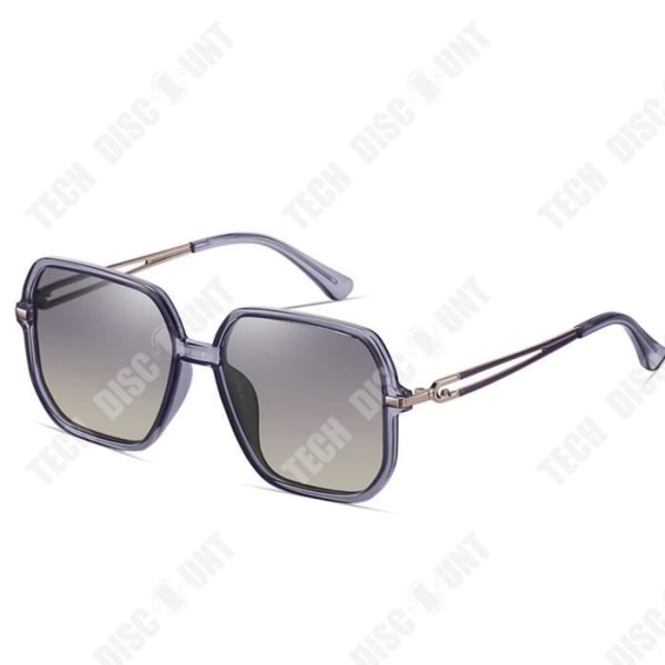 TD® Fashion polariserade solglasögon dam polygon stor ram solskyddsglasögon casual solglasögon
