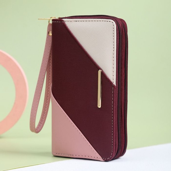Lompakko - TD® - Kaksoispakkaus - Suuri kapasiteetti - Vaaleanpunainen - Käytännöllinen Rosa