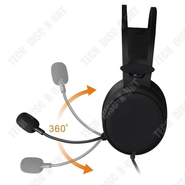 TD® Hörlurar med ledning Vikbar förvaring Tyst brusreducering Mikrofondesign Headset för spel
