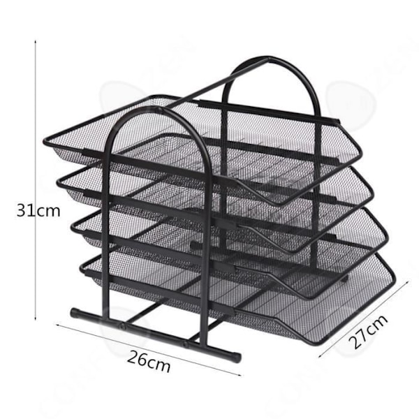 CONFO® A4 filopbevaringsboks skrivebordsfilbakke metalpapirvarer skrivebordsopbevaringsrack