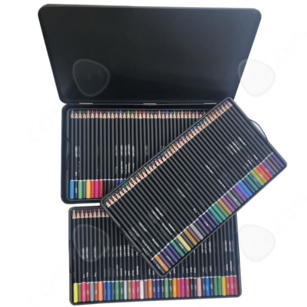 CONFOZEN® målarpenna 150 stycken trälåda Målarset för barn Akvarellpenna Penselset Present