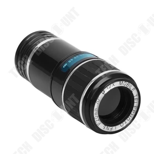TD® Smartphone Lins 12X Optisk Zoom Teleskop Kamera Lins Clip Mobiltelefon Teleskop Färg Svart Blå
