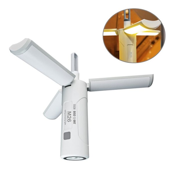 Multifunktionel campinglampe - TD® - Designkrog - 2000mAh - 750lm - IPX5 Vit, gul, röd