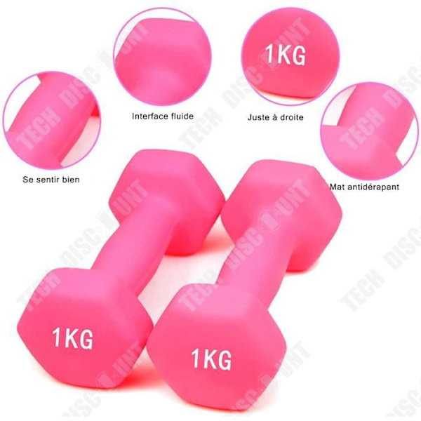 TD® 2*1 kg Hex Hantel Armträning för män Hemträningsutrustning