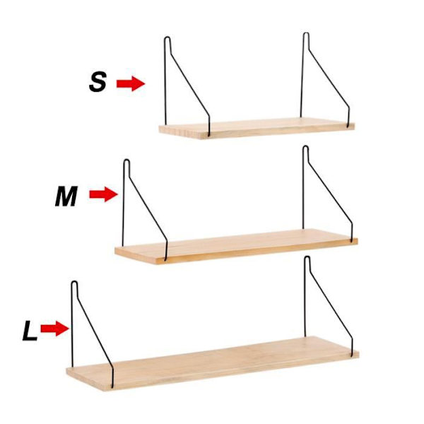 Væghylde af træ opbevaringshylde til dekoration til køkken 50 x 15,8 x 16,5 cm Grå