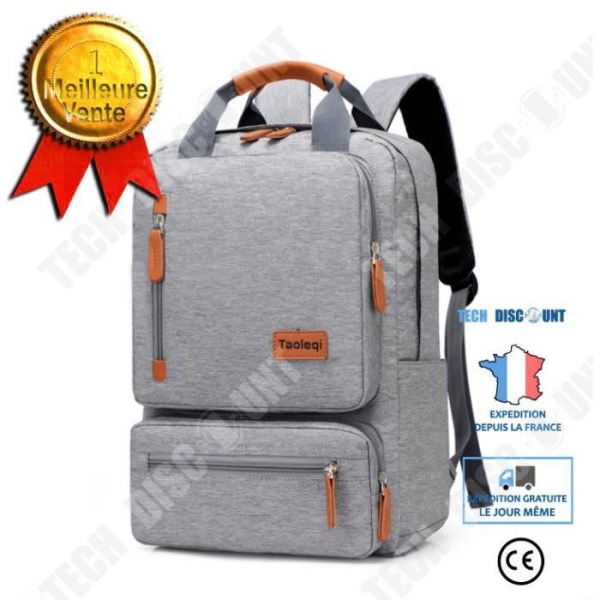 TD® Ryggsäck för män Casual Business Notebook Ryggsäck Lätt datorväska Stöldskyddsryggsäck Reseryggsäck Grå