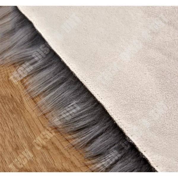 TD® Grå ullmatta 60*120 cm Mjuk och fluffig oval matta