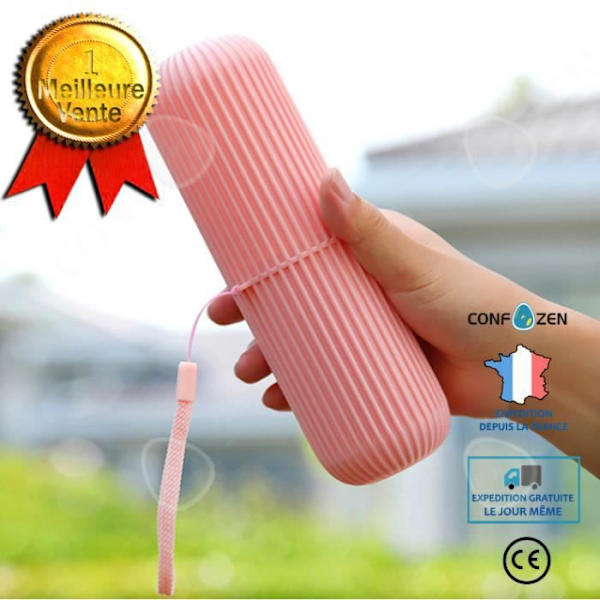 CONFO® Travel Gurgelkopp Single Wash Cup Bärbar tandborstebox Set Varuförvaringsbox Rosa