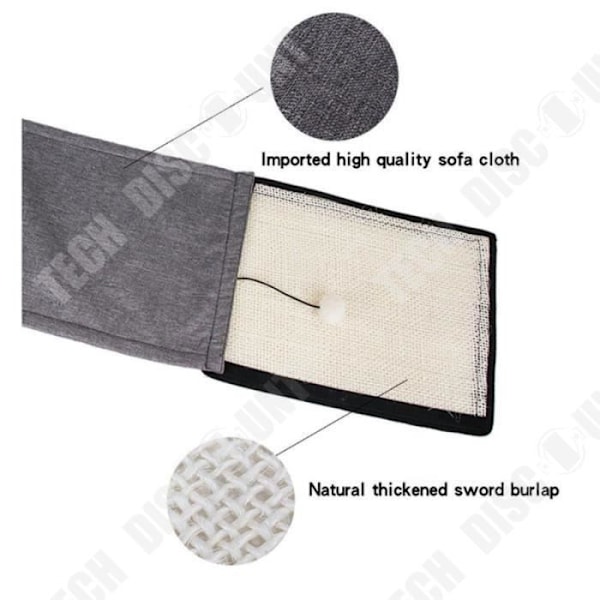 TD® Sisal Kradsebræt til Kat Sofabeskyttelse, Kradsebræt Kat 117×29cm Robust Materiale Let at Rengøre Beskyttelse