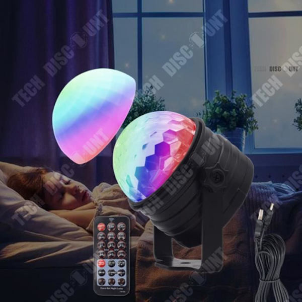 TD® lampe boule disko scene festelys projektor fødselsdagsdekoration led bil USB kraftig belysning fjernbetjening