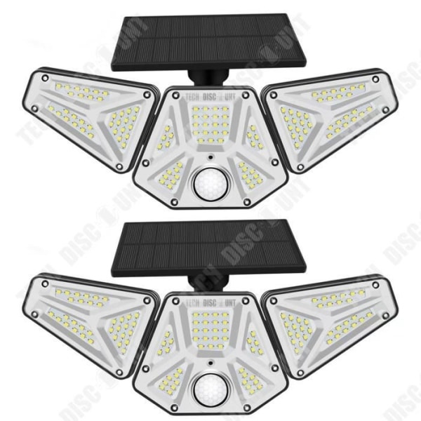 TD® 2st Solar Vägglampa Tre Head Sensor Light Garage Light Utomhus Trädgård Utomhusbelysning Solar Light