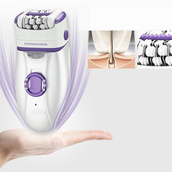 TD® elektrisk epilator för kvinnor multifunktionell rakapparat ansiktstrimmer baddräkt bikini laddningsbar armhåla armkropp led 3 IN 1