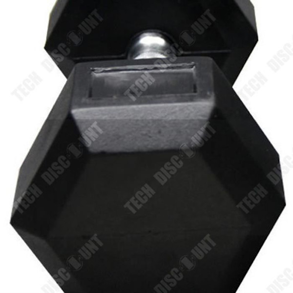 Hexagonalt håndvægt - TD - Økologisk Gummi - Sort - 50 cm - Skridsikker