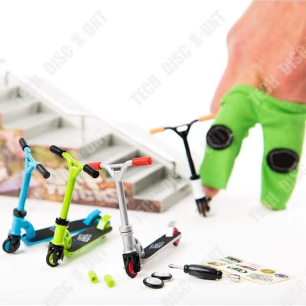 Finger Scooter - Grepp & Tricks - Pack1 - 10 bitar - Orange - PVC och metall